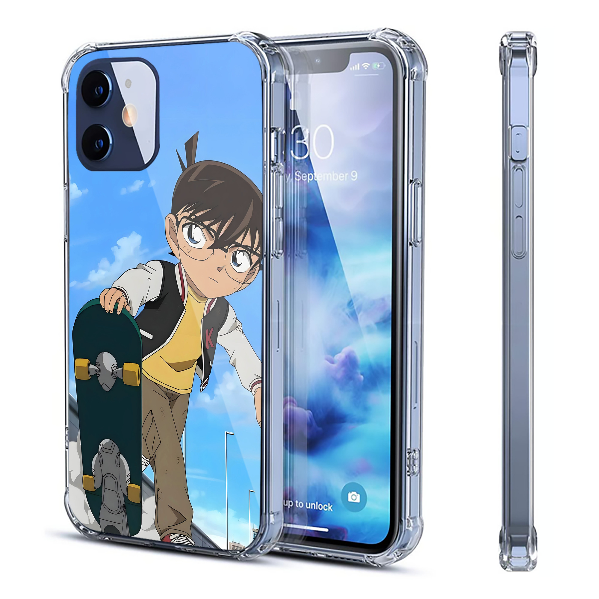 （画像用） 名探偵コナン Detective Conan 【iPhone 12シリーズ対応】透明スマホケース（クリアソフトケース）
